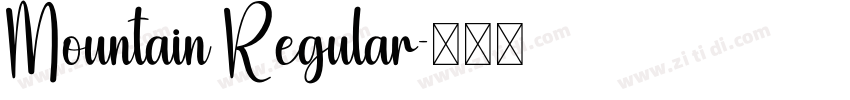 Mountain Regular字体转换